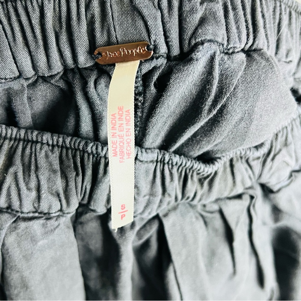 Free People To The Sky Parachute Pants in Grey Dried Basil small - Picture 7 of 9